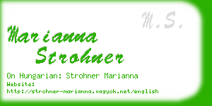 marianna strohner business card